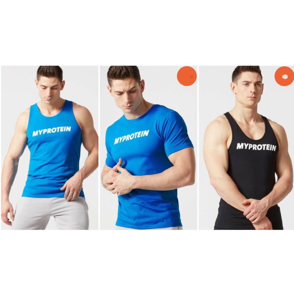 [GIÁ TỐT NHẤT] Áo Tank Top Ba Lỗ Myprotein Hàng Authentic Màu Xanh- Áo Ba Lỗ Gymer - TPBS - Chính hãng