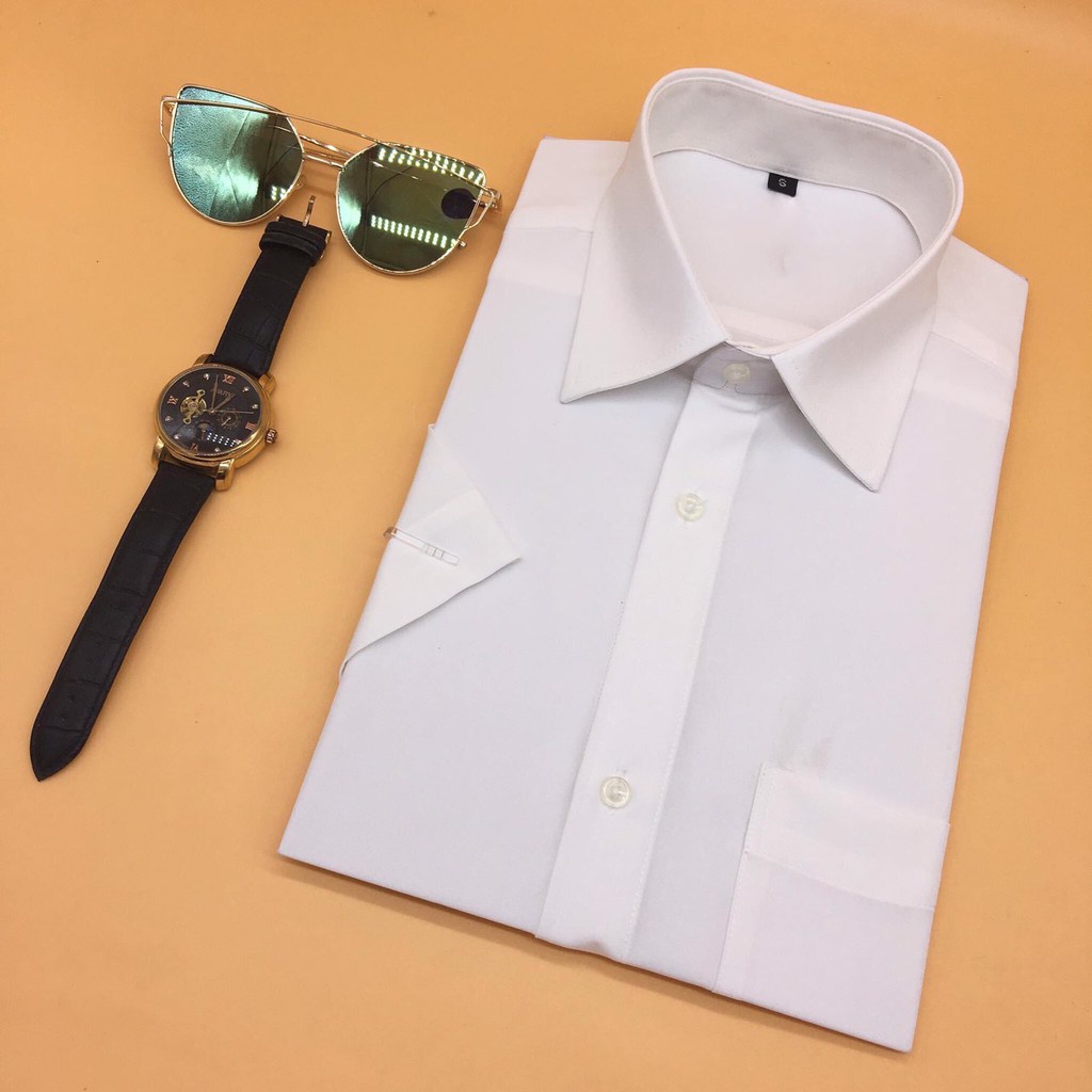 Áo Sơ Mi Nam Công Sở Trung tuổi.áo sơ mi trung tuổi Dài Tay Vải Cotton Trơn .Có Túi Ngực cao cấp