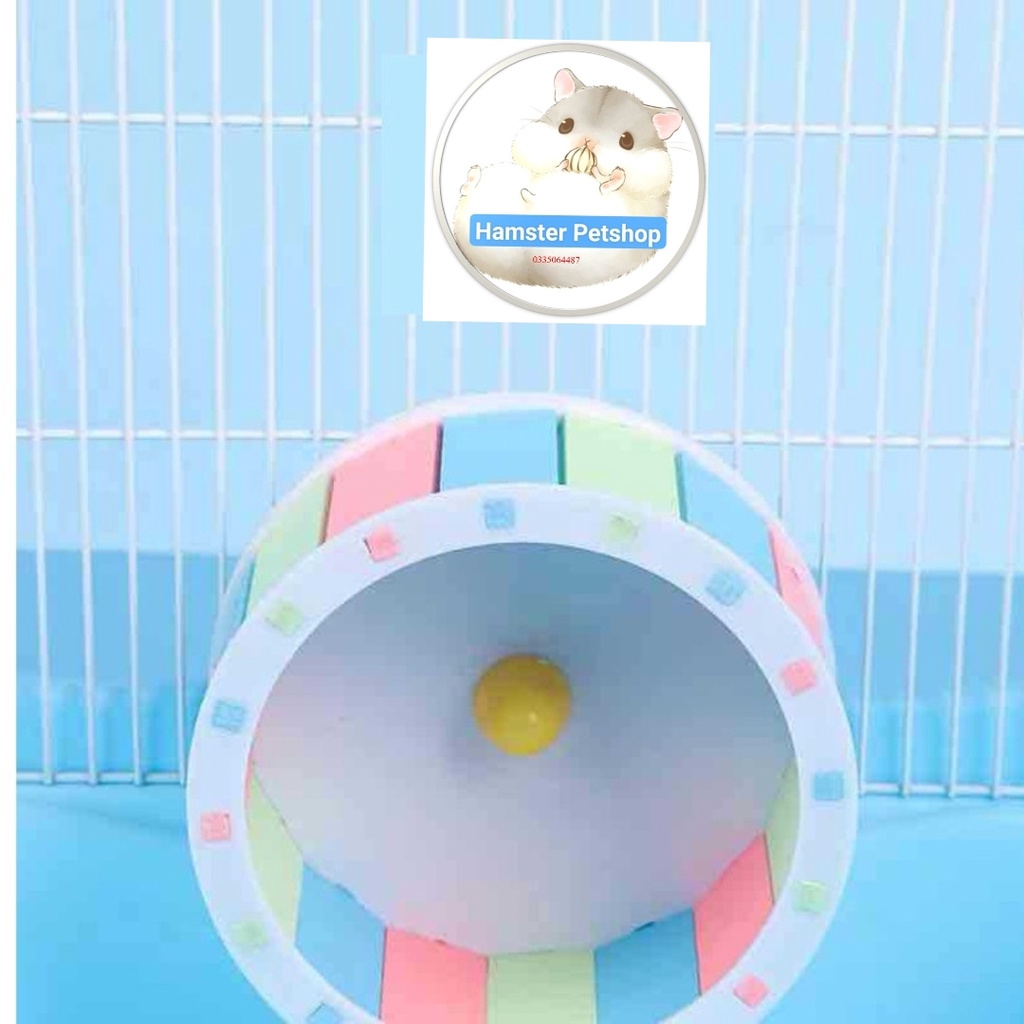 Wheel gỗ màu sắc cho hamster,sóc