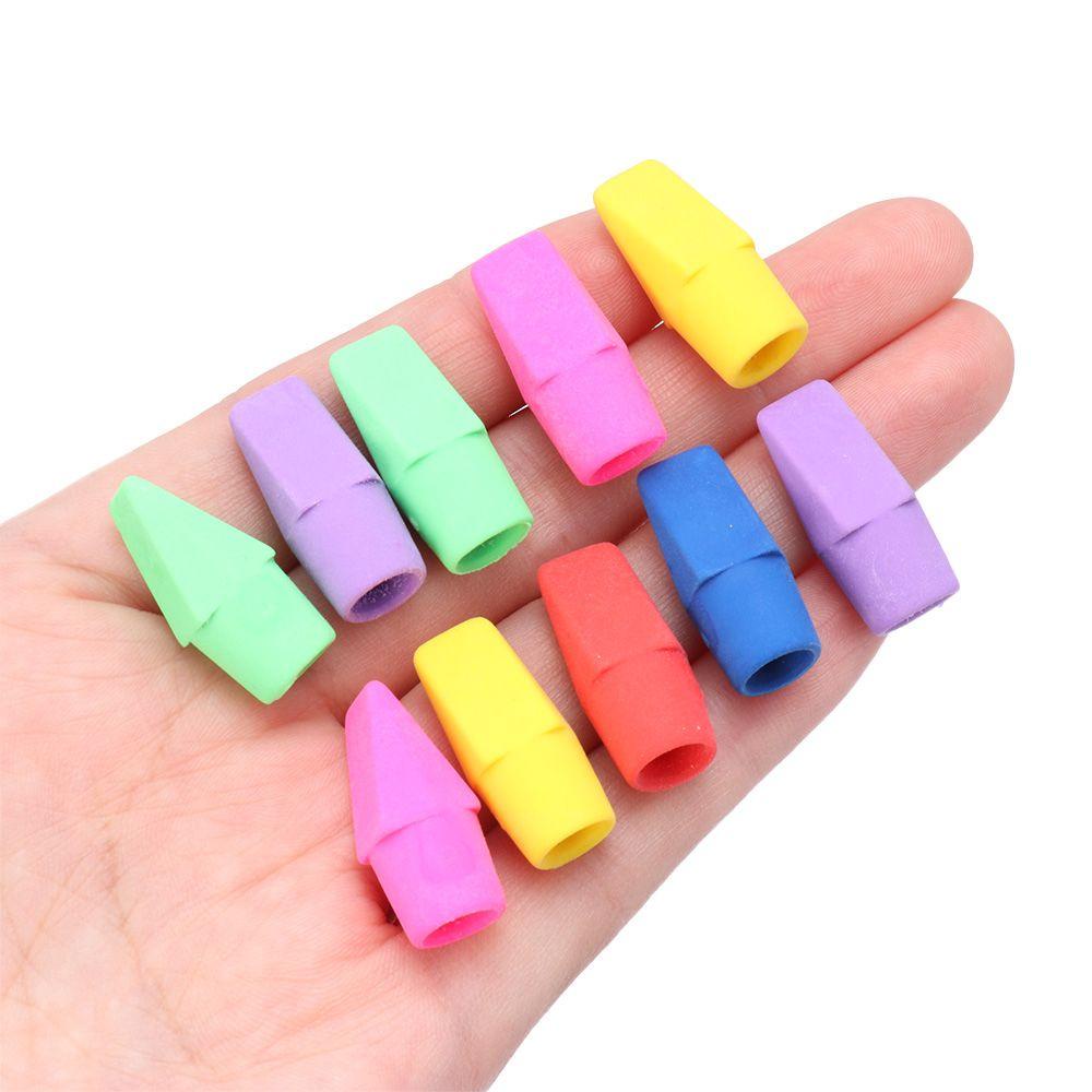 PISTA Bộ Gôm Tẩy Và Kẹp Bút Chì Bằng Silicone Dành Cho Học Sinh