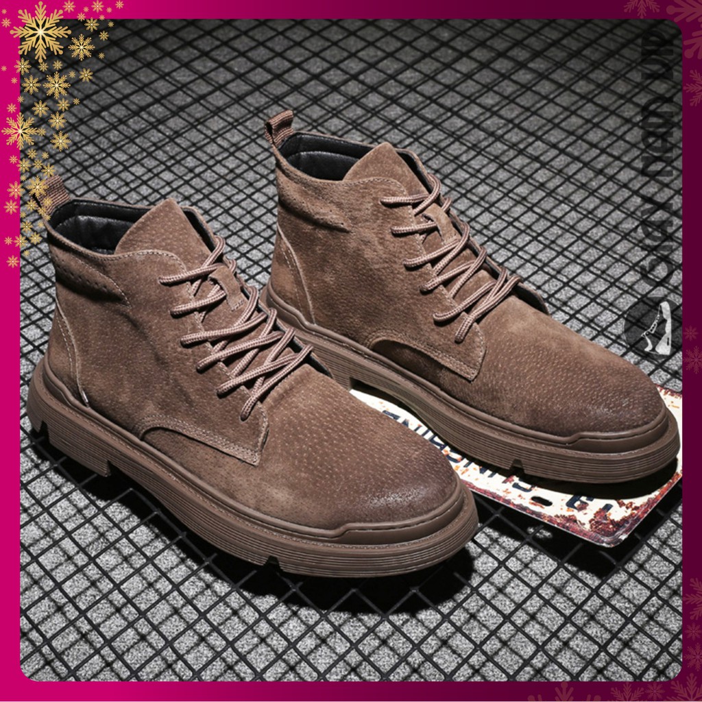 Giày Da Nam - FREESHIP - Giày Boot Nam Da Thật Phong Độ GNK18 | BigBuy360 - bigbuy360.vn