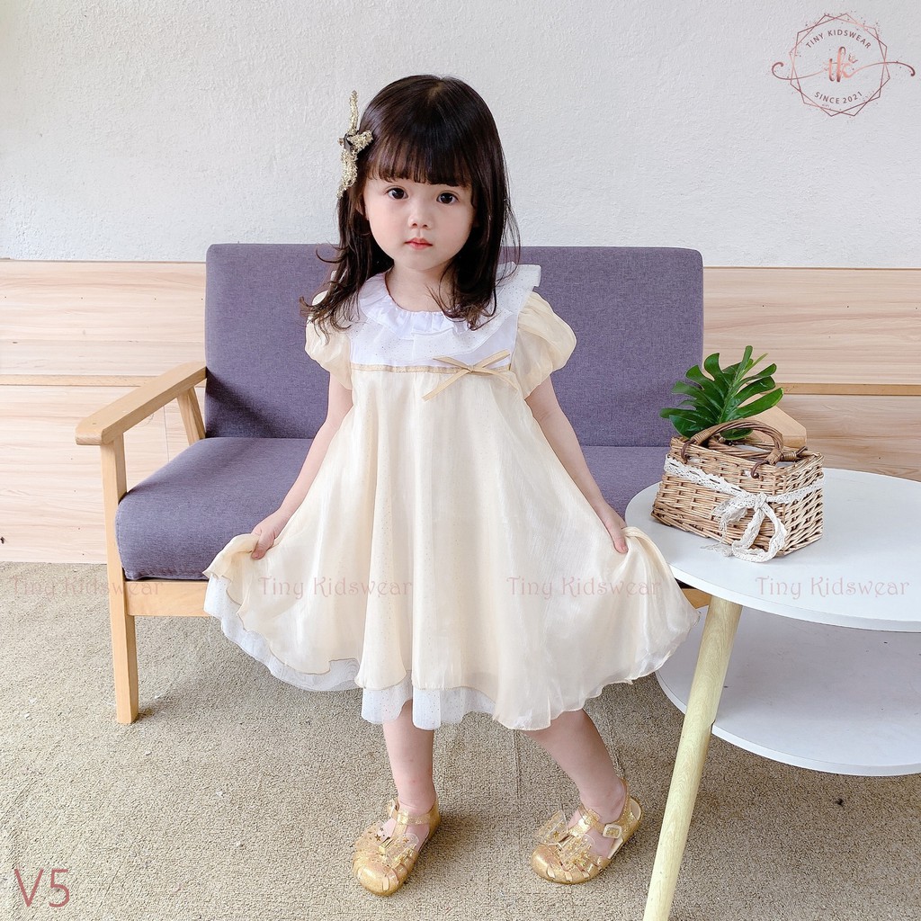 Váy Đầm Voan Công Chúa, Váy Sinh Nhật, Chụp Hình Cho Bé Gái Từ 10-18kg [V5]