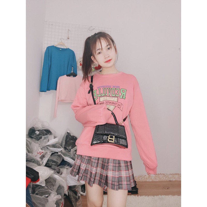 ÁO SWEATER - NỈ BÔNG TAY DÀI UNISEX♥️ [video + Ảnh thật] in hình dễ thương