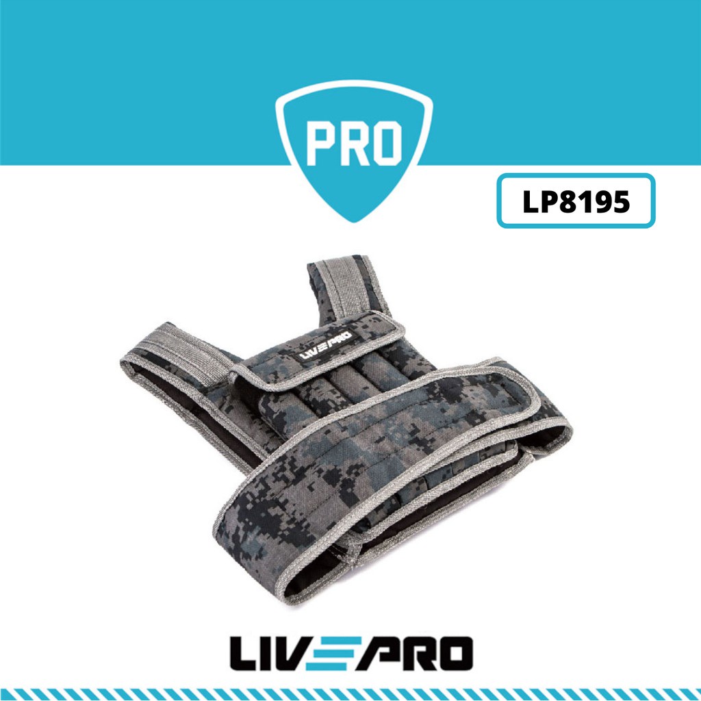 Áo tạ, vest tạ thể lực tập gym cao cấp thay đổi khối lượng được Livepro Chính Hãng  LP8195 WEIGHTED VEST LP8195