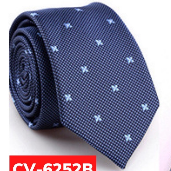Cà vạt Nam bản nhỏ 6cm thời trang phong cách Hàn Quốc, cavat chú rể, cravat công sở, calavat dự tiệc CV-6252