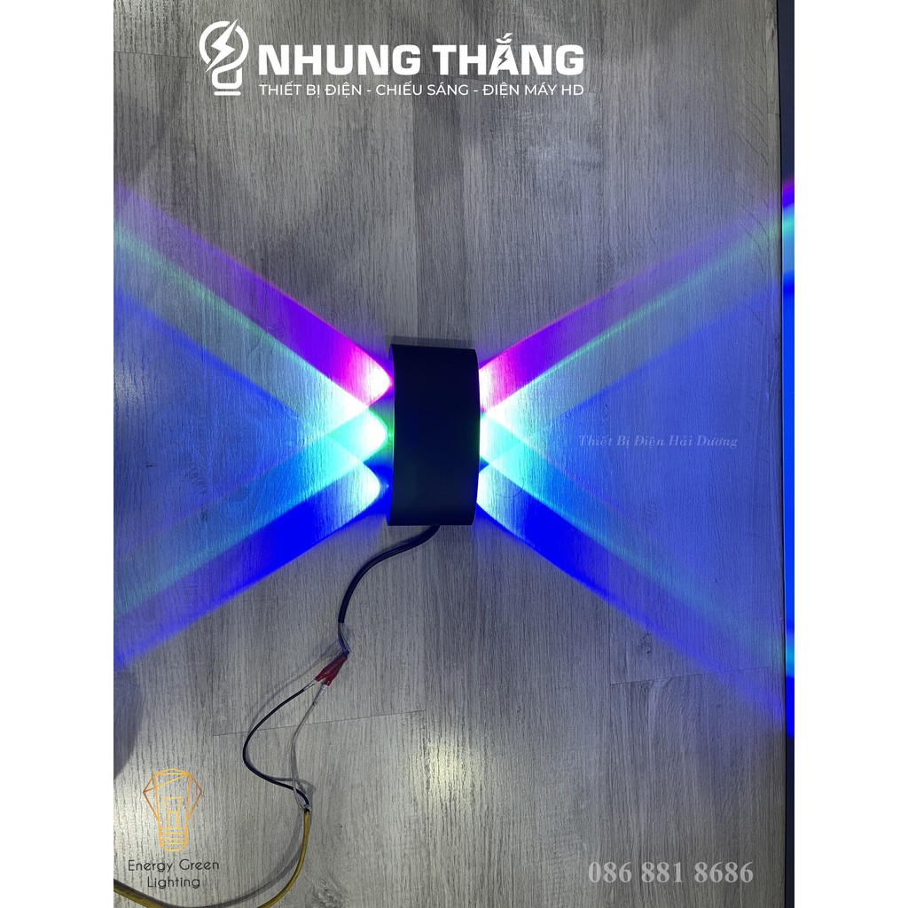 Đèn trang trí hắt tường 2 đầu 4w/6w Led thân nhôm chống nước TN188 - TN187 - Decor Energy lighting - Bảo hành 1 năm