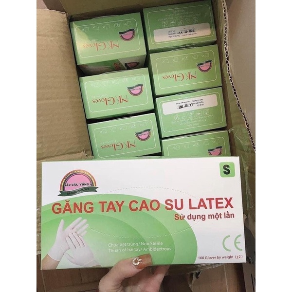 Hộp 100 Gang tay cao su, Găng tay y tế dùng một lần siêu dai