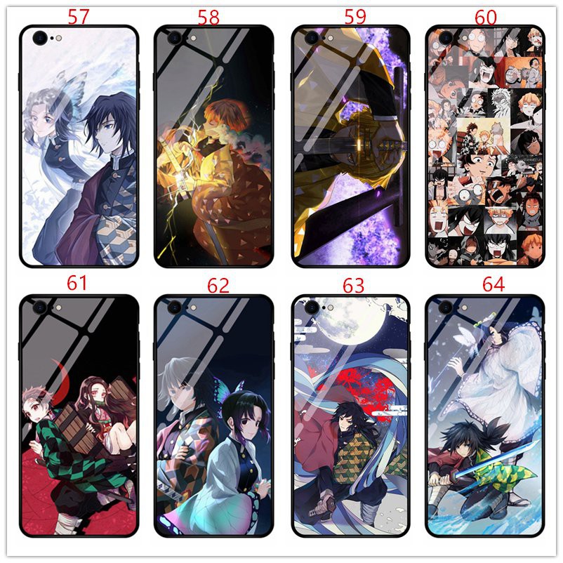 Ốp Điện Thoại Kính Cường Lực Cứng Chống Sốc In Hình Anime Demon Slayer: Kimetsu No Yaiba Cho Samsung Galaxy J7 Prime / J7 Pro / J7 2017 / J730