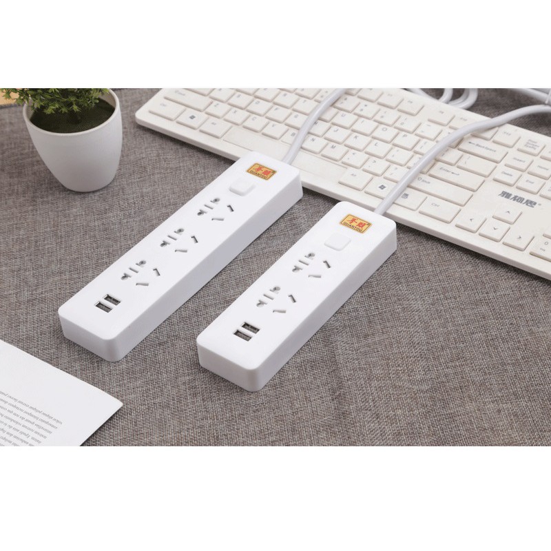 Ổ cắm điện 2 cổng USB 3 lỗ 3 chấu 2m2