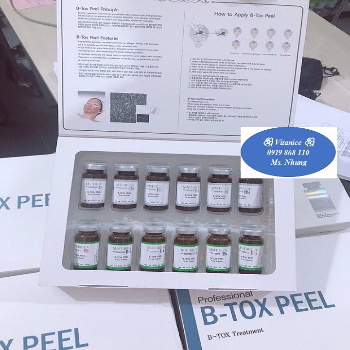 Vi kim tảo biển Btox peel 2 màu (Hộp 6 cặp)