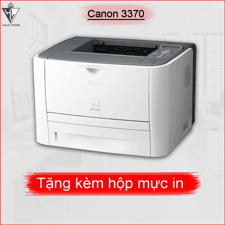 [Ảnh thực tế]  Máy in cũ hai mặt Canon LBP 3370 khổ A4 +  Tặng kèm hộp mực mới + dây nguồn + cáp kết nối