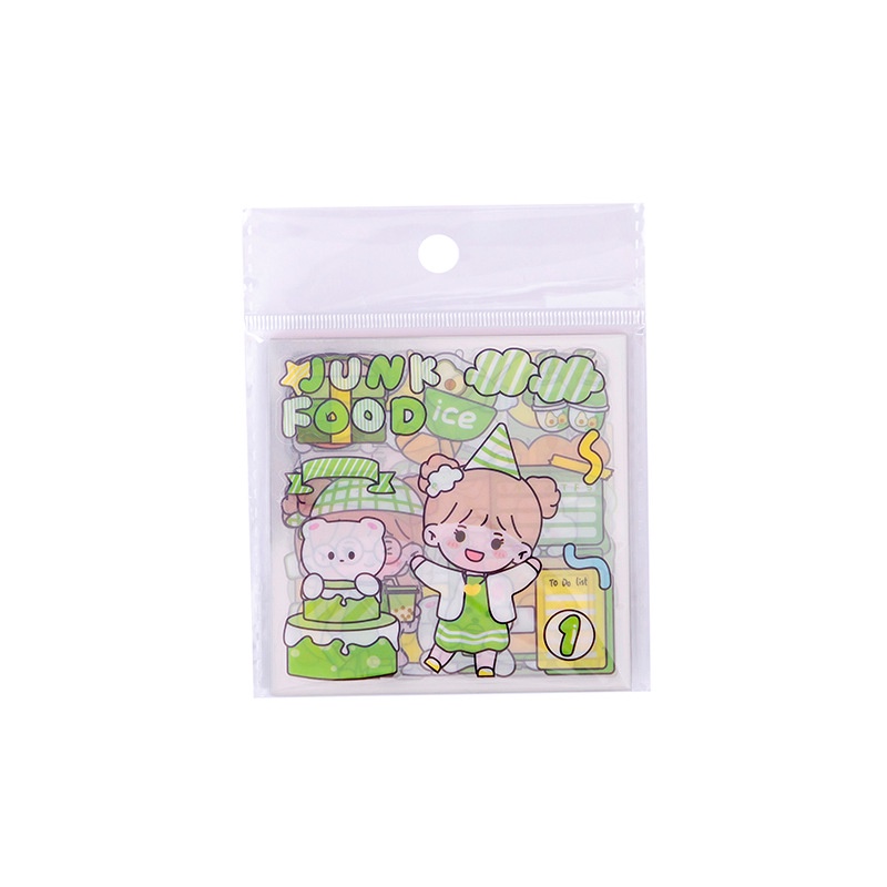 Sticker chất liệu Pet chống thấm nước 20 tấm -  sticker hình cô gái cute