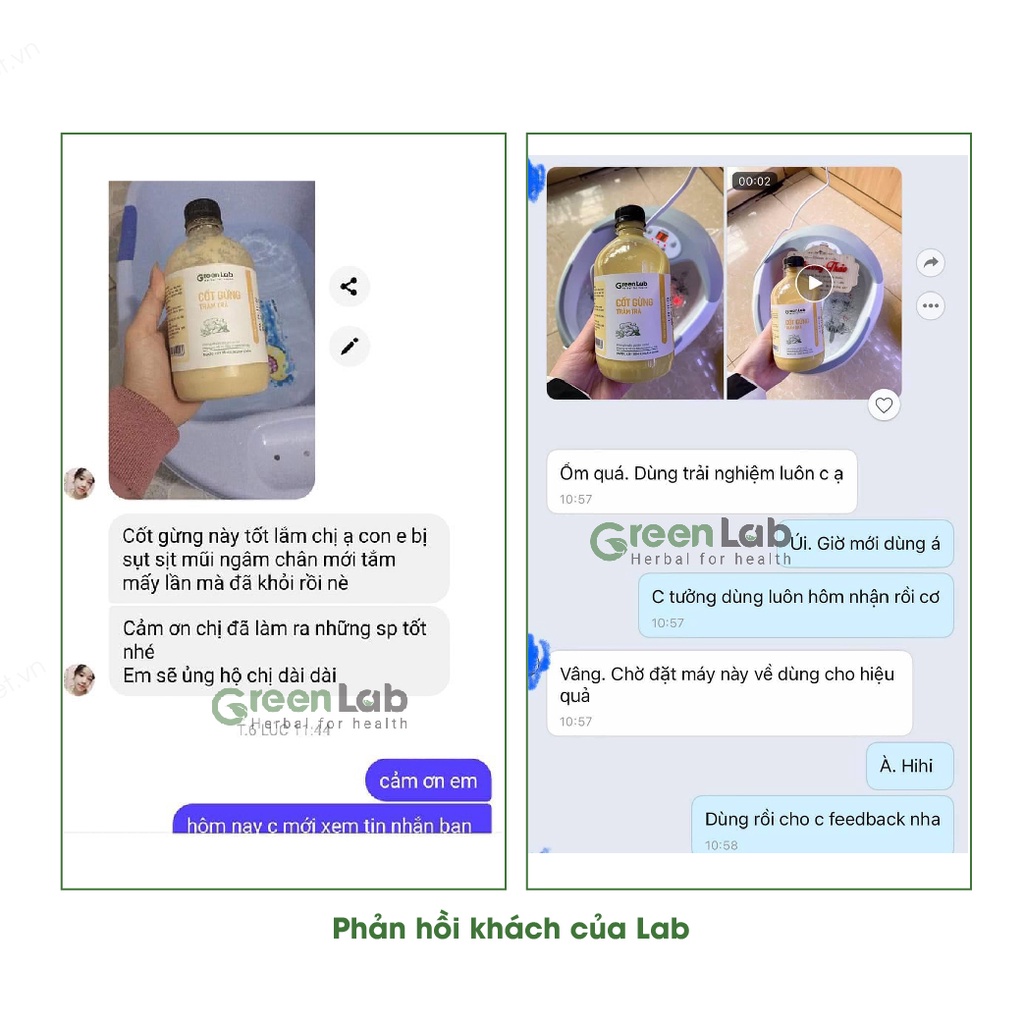 Cốt gừng tràm trà GreenLab Nước pha tắm, ngâm chân 500ml