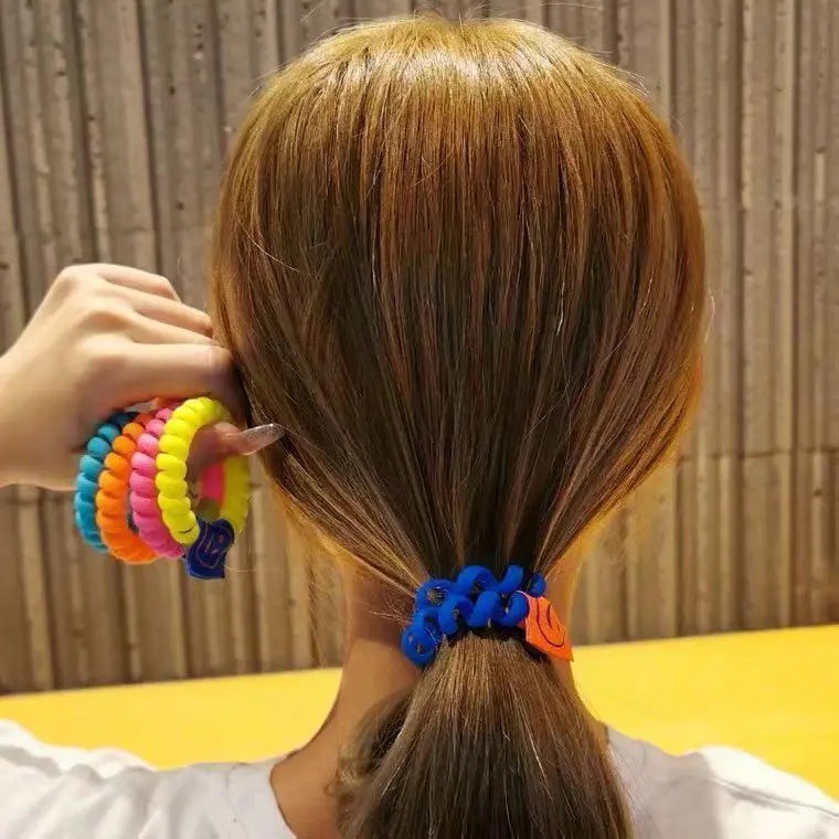 Dây Buộc Tóc Cao Su Tạo Kiểu Tóc Đuôi Ngựa Dễ Thương Cho Nữ