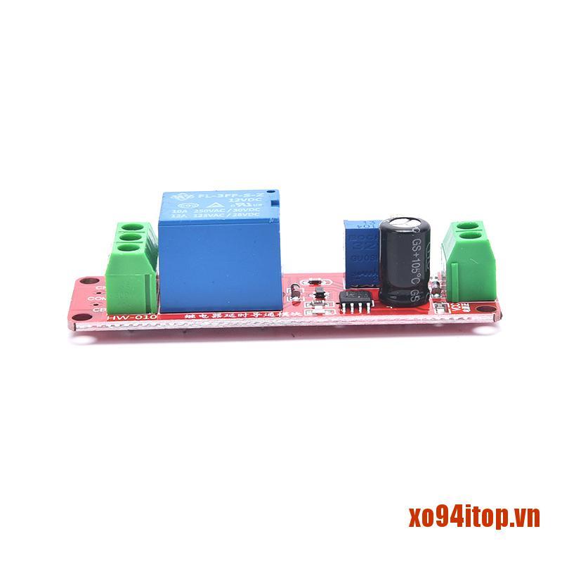 XOTOP 1PCS DC 5V/12V NE555 timer switch adjustable module 0-10s time delay rel