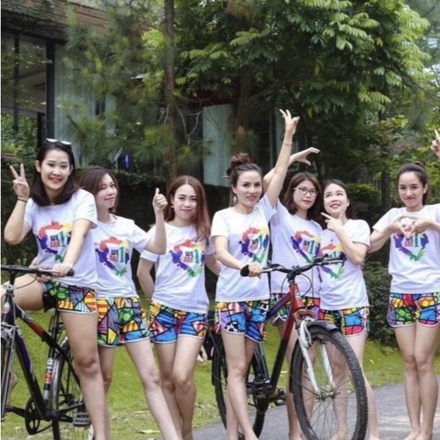 Quần đùi đi biển gia đình, công ty, quần đi biển nam, nữ Hot trend hè 2022 giá tận xưởng QD63