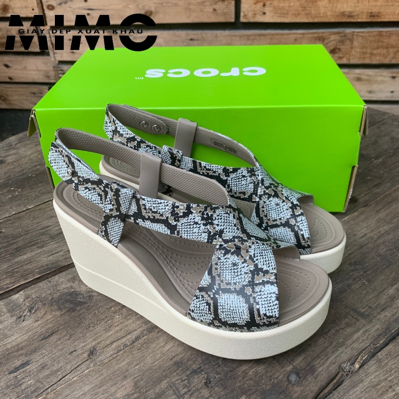 [Full box] - Sandal cao gót, sandal Cross Brooklyn 9p màu da beo sanh chảnh, êm nhẹ, bền đẹp cho nữ
