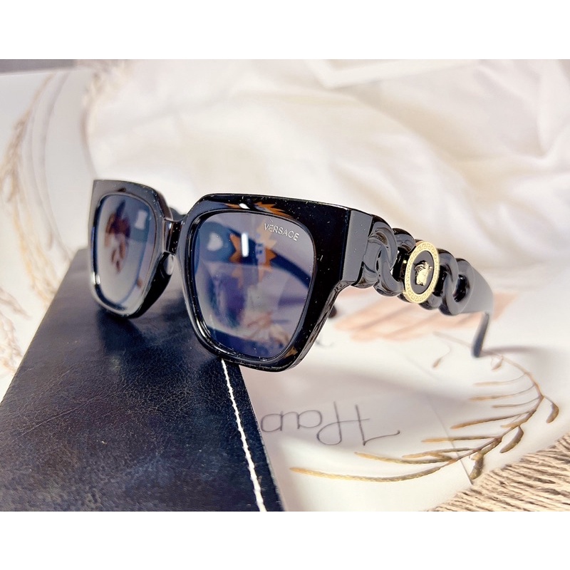 Kính Hiệu Vuông Màu Đen VS Hot Mới 2022 MẮT KÍNH RÂM NAM NỮ VERSACE CAO CẤP CHỐNG UV400 HOT TREND
