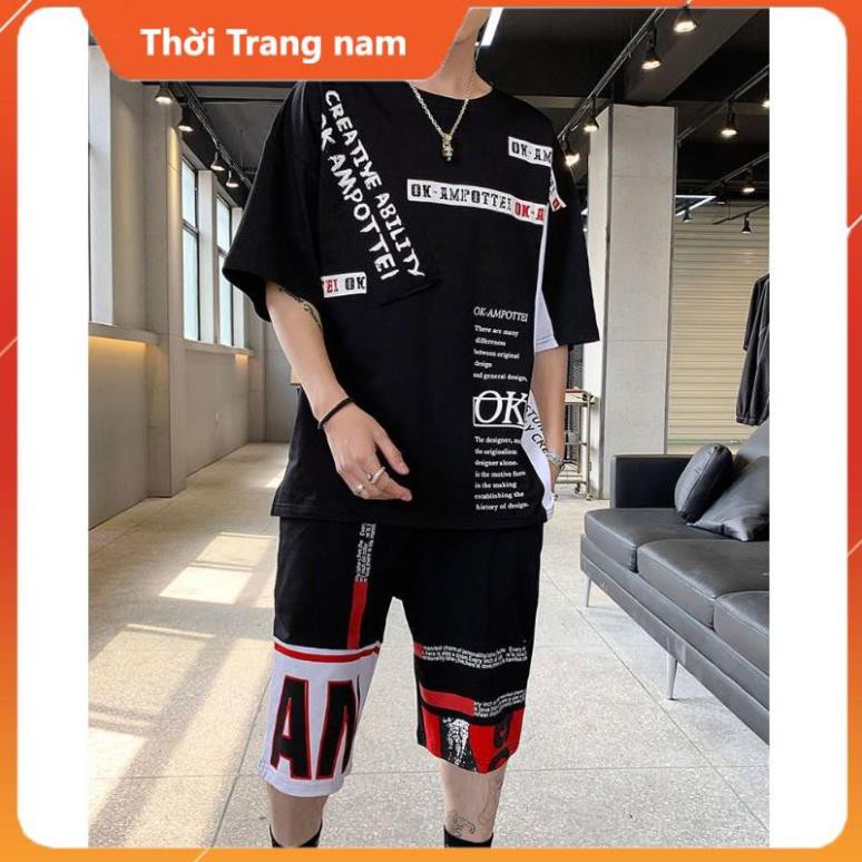 Bộ quần áo thun nam ngắn tay cổ tròn 2020 QA11