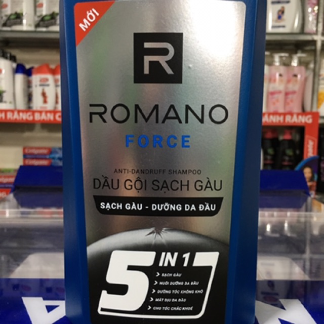 Dầu gội sạch gàu Romano Force 5 in 1 650g