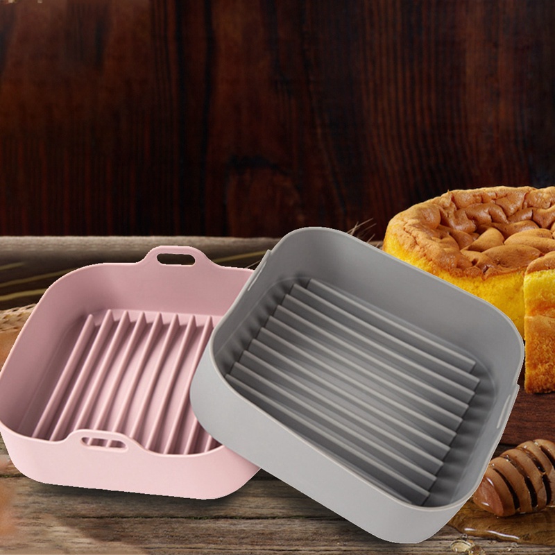 Nồi Chiên Không Khí Bằng Silicone Đa Năng Phụ Kiện Cho Nồi Chiên Không Dầu/Bánh Mì/Bánh Mì/Nướng Bánh Mì/Nồi Nướng (Màu Hồng)