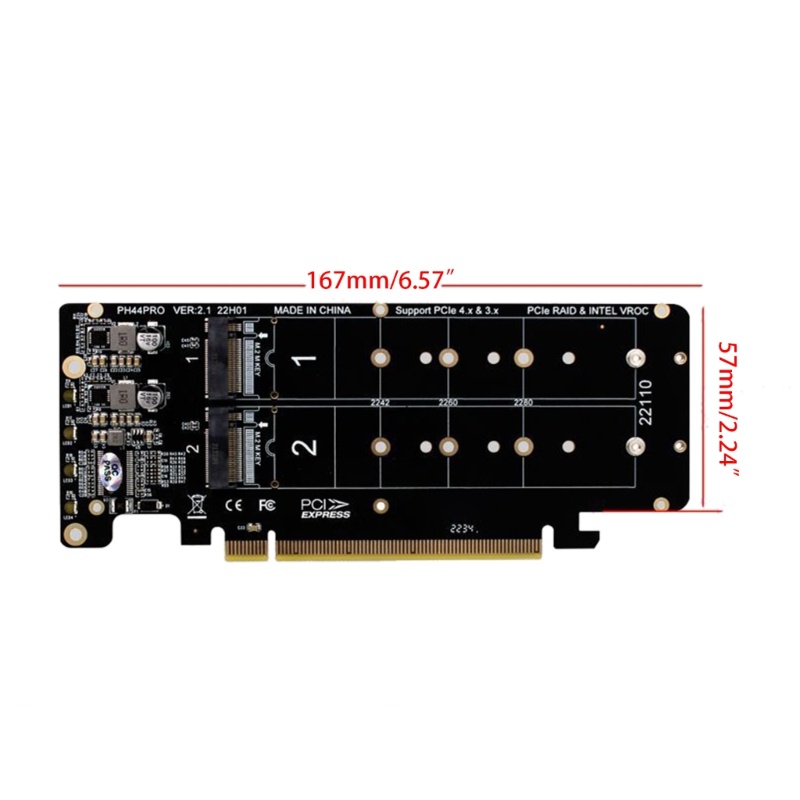 Bộ 4 Ổ Đĩa Mở Rộng PCI-E X16 Sang M.2 NVMEx4 SSD