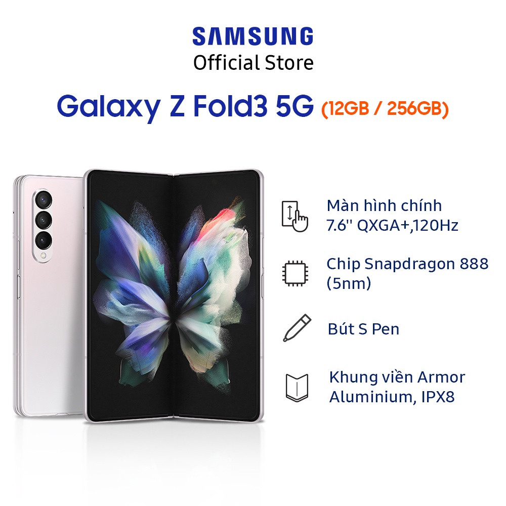 [Mã ELMALL1TR giảm 5% đơn 3TR] Điện Thoại Samsung Galaxy Z Fold3 5G 256GB | BigBuy360 - bigbuy360.vn