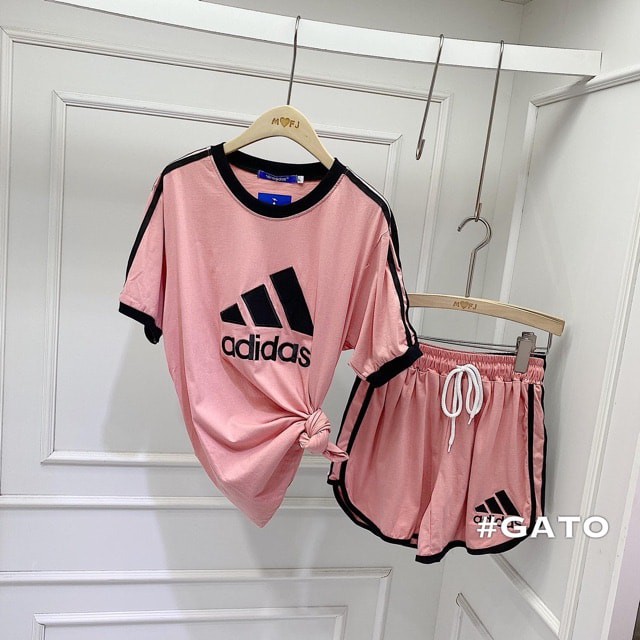 bộ thun nữ ngắn adidas