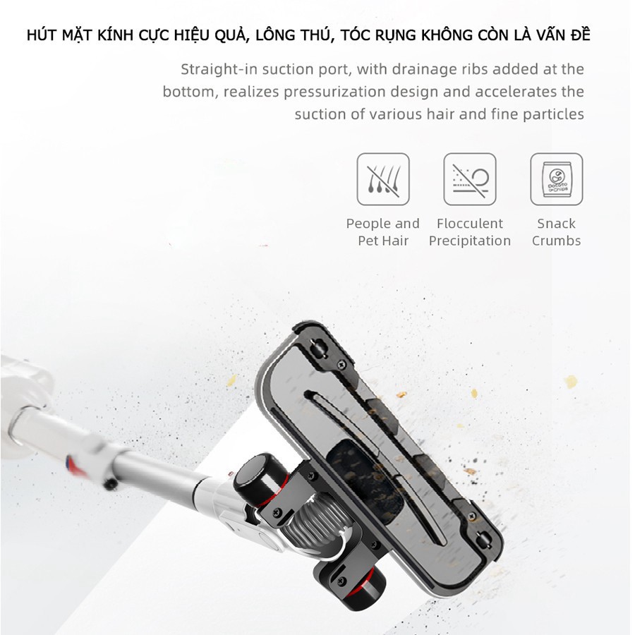 Máy hút bụi cầm tay Puppyoo T10 Mix, lực hút cực mạnh 17500Pa, thiết kế hiện đại Elbow | BigBuy360 - bigbuy360.vn