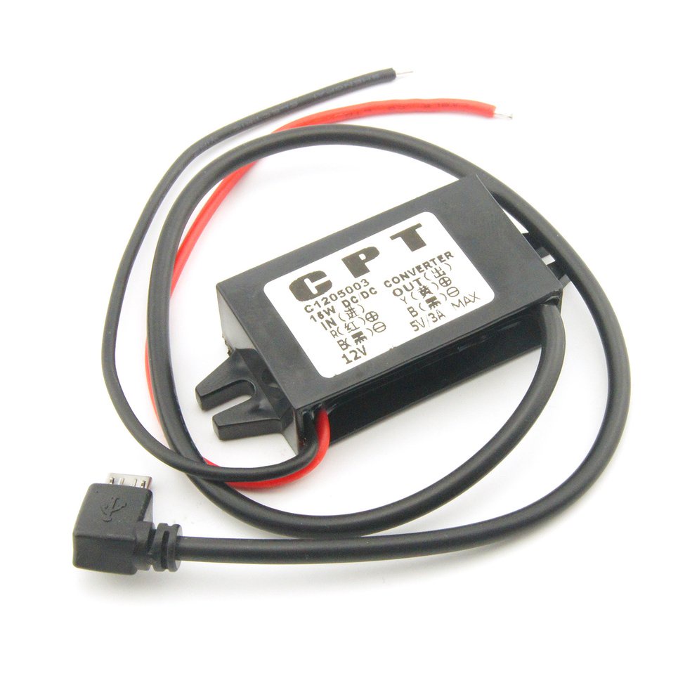 12V To 5V 3A Black Car Charger DC Voltage Power Regulator Converter Module