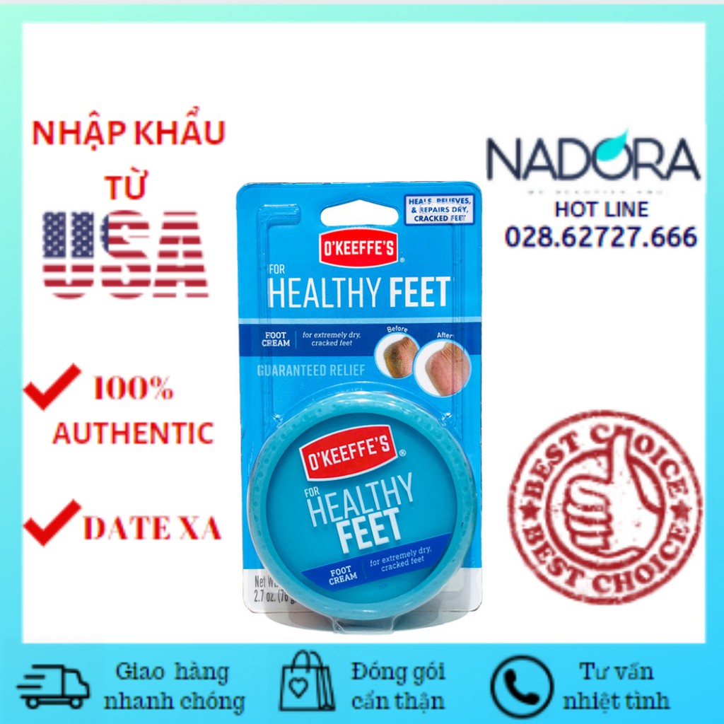 Kem Giảm Nứt Gót Chân O'keeffe's Healthy Feet Foot Cream (76g)