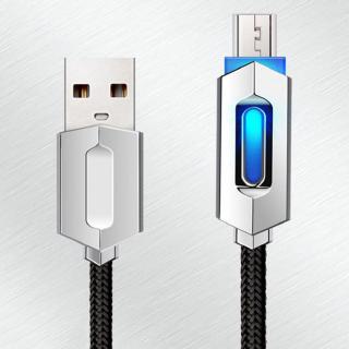 Cáp Sạc Dây Bện Dài 1m Cổng Usb Có Đèn Led Dành Cho Android