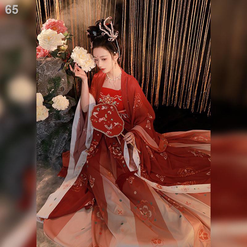 Xiaoxiang Ji Tang do Hanfu nữ nguyên bản váy myrobalan [Xiaoxiang] Áo sơ mi dài tay mùa hè phù hợp với thêu kiể