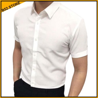 Sơ mi ZARA MAN cộc tay nam trơn chất lụa mềm dáng ôm nhẹ cho nhiều lứa tuổi