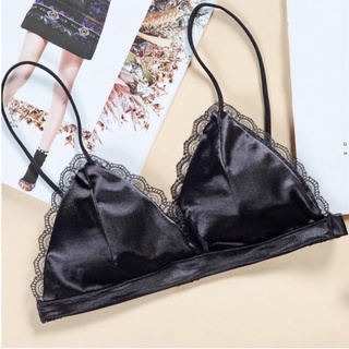 Áo bra phi lụa đệm mỏng viền ren sexy/ Áo bara lụa Hàng Mới Về