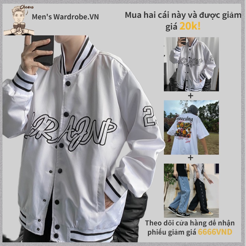 Áo khoác bóng chày thời trang năng động cho cặp đôi