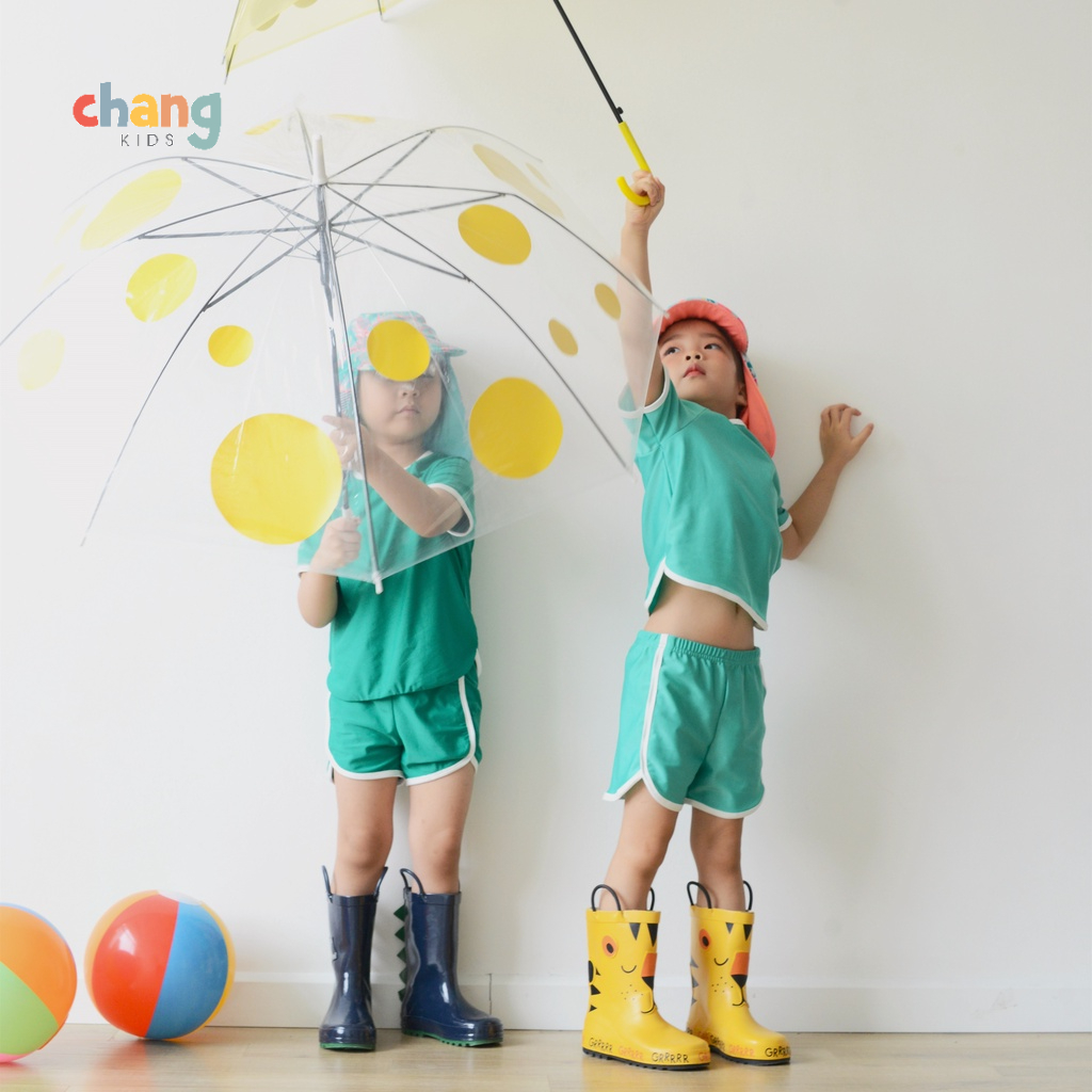 Bộ bơi áo ngắn tay sooc cộc gym retro Gymee_Xanh lá