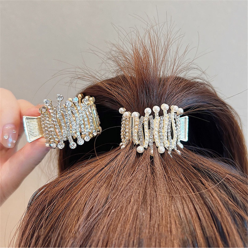 Kẹp Tóc Đính Đá Và Ngọc Trai Thời Trang Cho Nữ