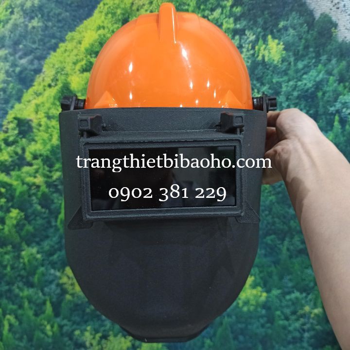 Mũ bảo hộ gắn mặt nạ hàn BB-HN.90 che mặt