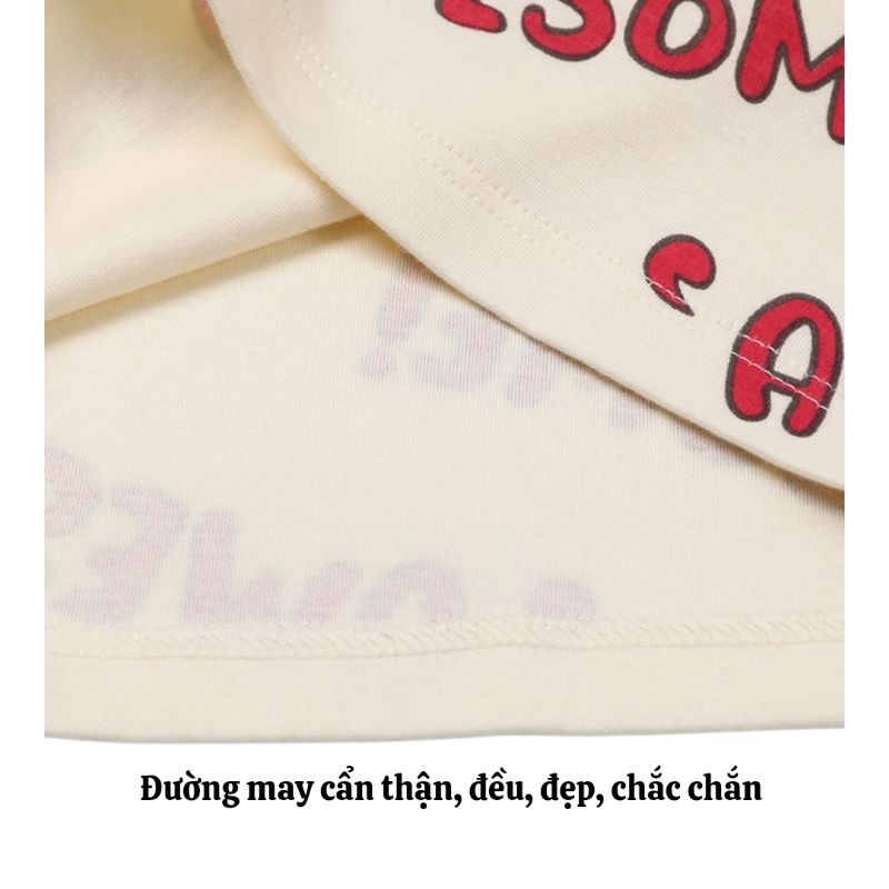 Áo dài tay bé trai bé gái hàng hiệu xuất hàn quốc dư xịn chất cotton hữu cơ mùa thu đông 6 tháng 12 tháng tuổi - 6 tuổi
