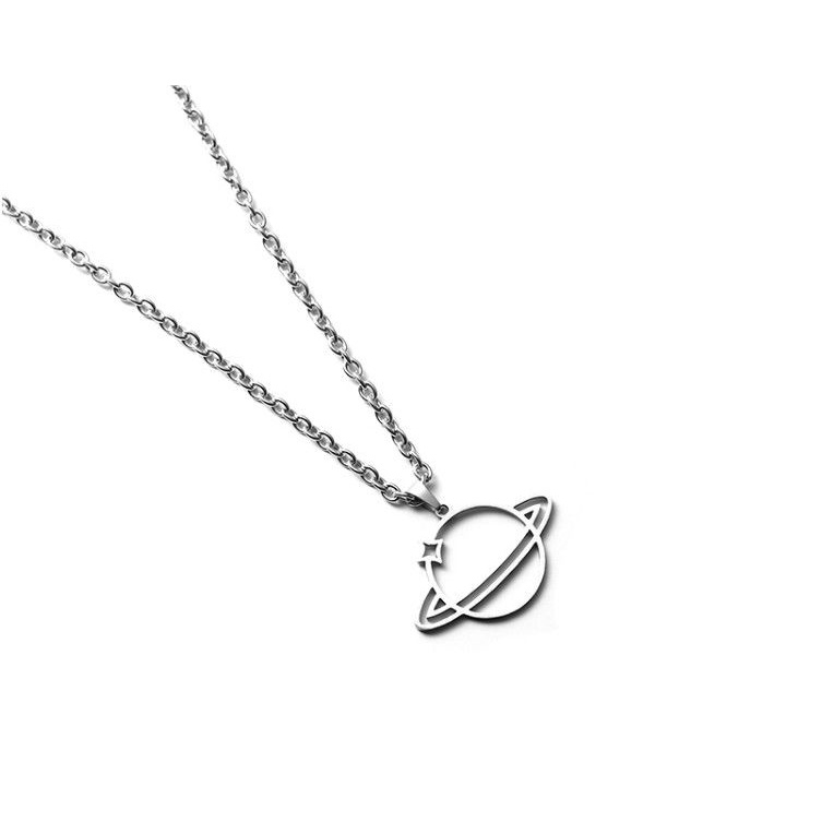 Dây Chuyền Thép Titan Mặt Hình Hành Tinh Phong Cách Hip Hop Cho Nam Nữ