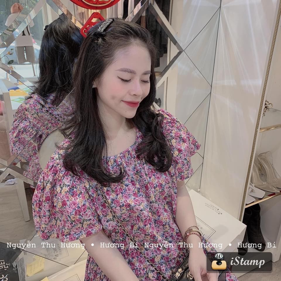 Váy Xòe Vải Thô, Đầm Xòe Vải Thô Hoa Tím Baby Hot Trend 2021 Siêu Đẹp | BigBuy360 - bigbuy360.vn