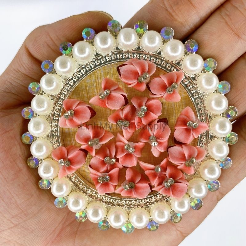 Hoa Bột Gắn Móng, Hoa Ẩn Chân Hoa Cúc Charm