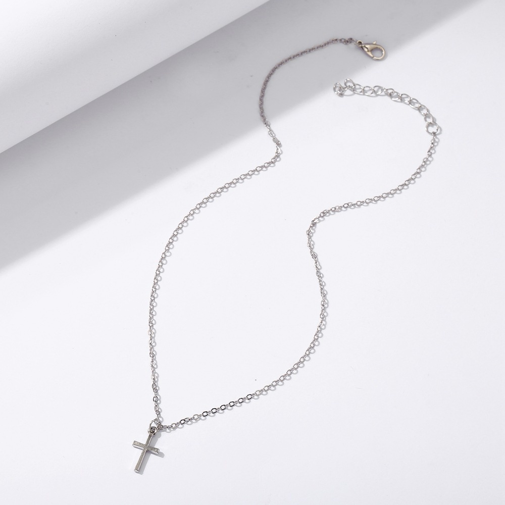 Vòng cổ Mạ Vàng/Bạc Mặt Thánh Giá Đơn Giản Cho Nữ