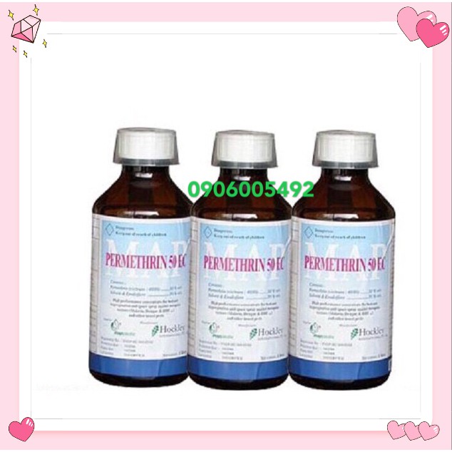 (Hàng thật 100%) Thuốc diệt muỗi PERMETHRIN 50EC nhập khẩu ANH QUỐC 1000ml