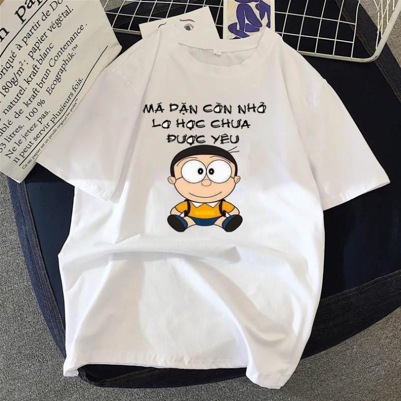 BTS Áo thun unisex nam nữ in hình NOBITA cực dễ thương chất vải Cotton mềm mịn mát