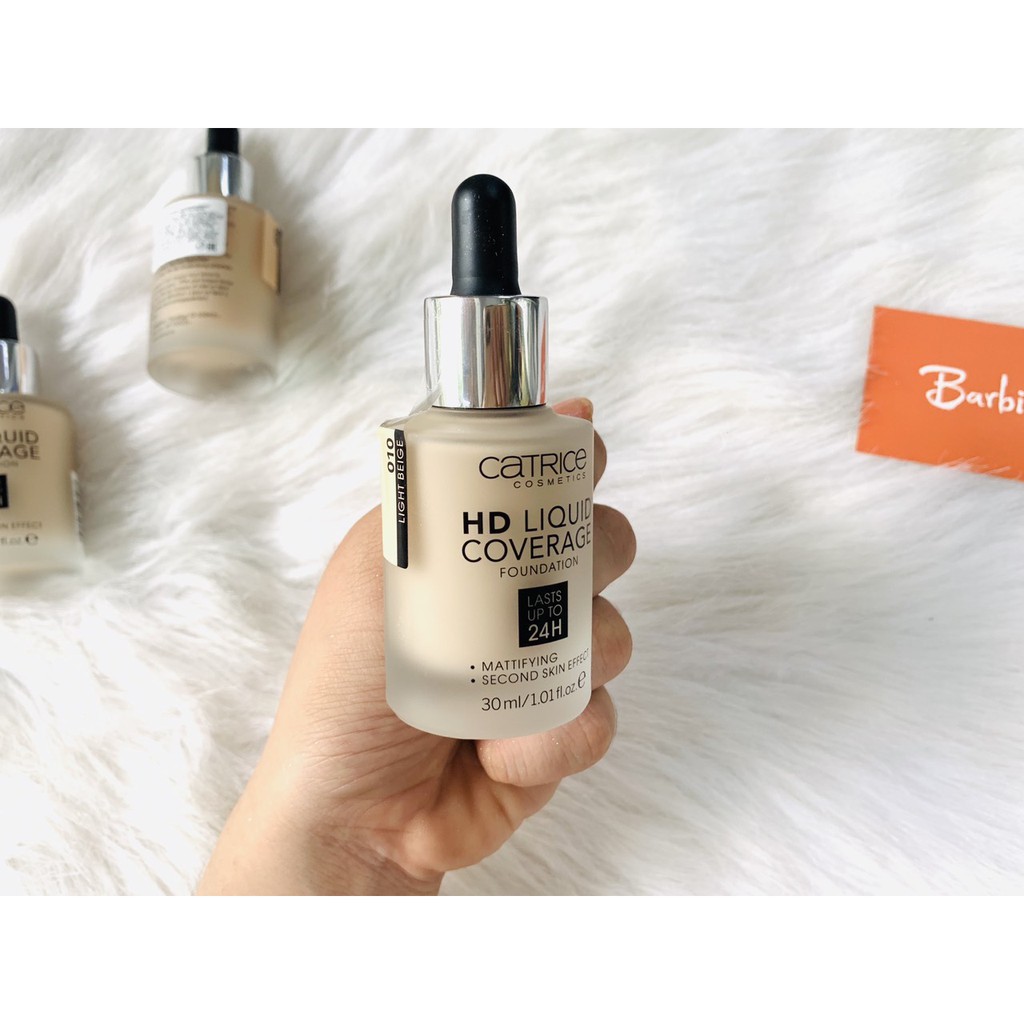 Kem nền Catrice HD Liquid Coverage Foundation kiềm dầu không trôi đều màu che khuyết điểm [𝐓𝐚̣̆𝐧𝐠 𝐦𝐚́𝐲 𝐦𝐚𝐬𝐬𝐚𝐠𝐞𝐫 𝐦𝐚̣̆𝐭]