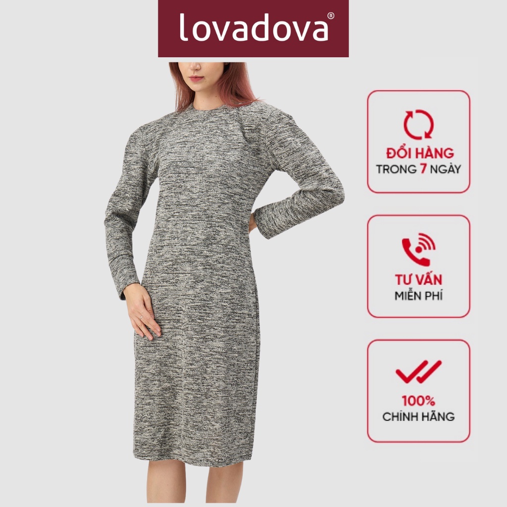 Lovadova - 21D01C003 Đầm suông tây nhún