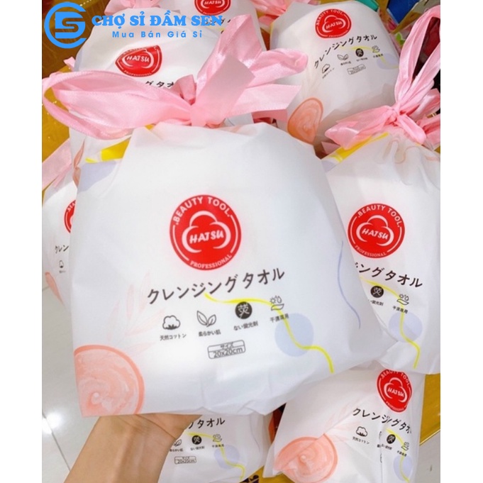Khăn Lau Mặt Dùng 1 Lần Khô Đa Năng Hatsu lau mặt lau khô, lau ướt, tẩy trang G380-KhanHatsu