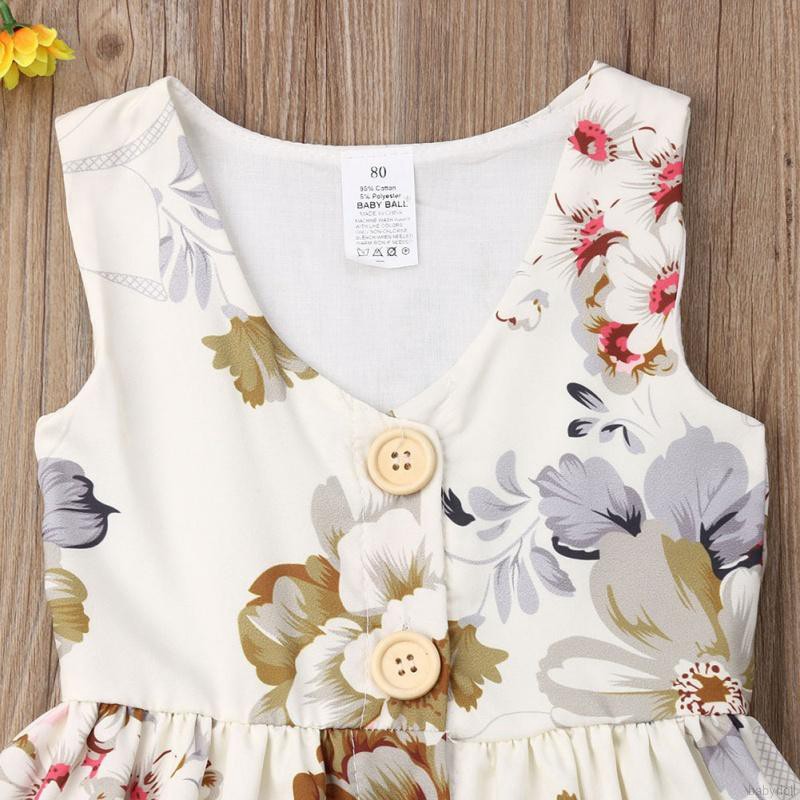 Đầm Hoa Công Chúa Xinh Xắn Cho Bé Gái